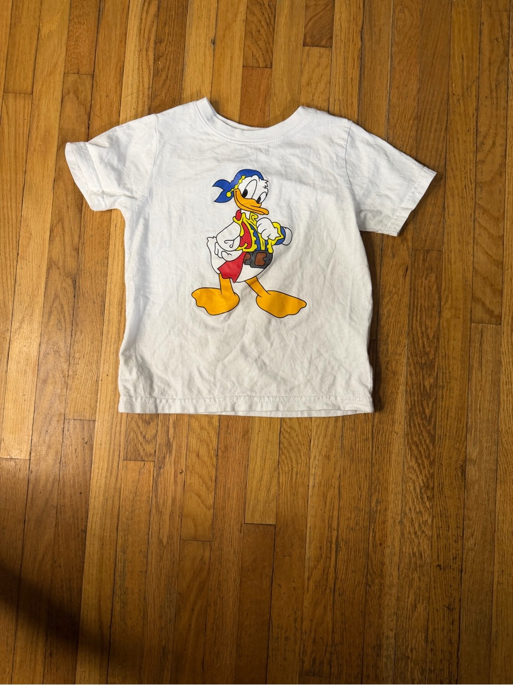 White 3T Pirate Donald Duck Graphic Tee